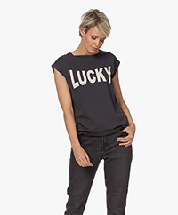 by-bar Thelma Lucky Print T-shirt - Jet Black
