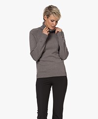 Belluna Hunt Wool-Cashmere Blend Turtleneck Sweater - Taupe