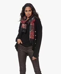 Zadig & Voltaire Long Delta Bandana Cashmere Printed Scarf - Power