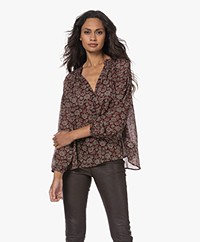 Vanessa Bruno Nipoa Zijdemix Print Blouse - Marron