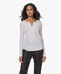 James Perse Cotton Henley Longsleeve - White