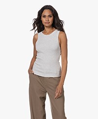 Citizens of Humanity Isabel Ribbed Lyocell Blend Tank Top - Heather Grey