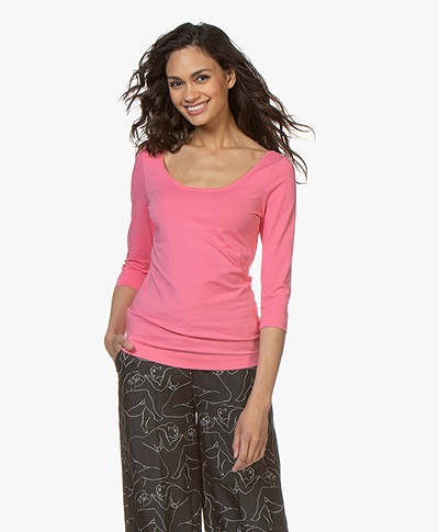 Josephine & Co Cher T-Shirt with Cropped Sleeves - Pink