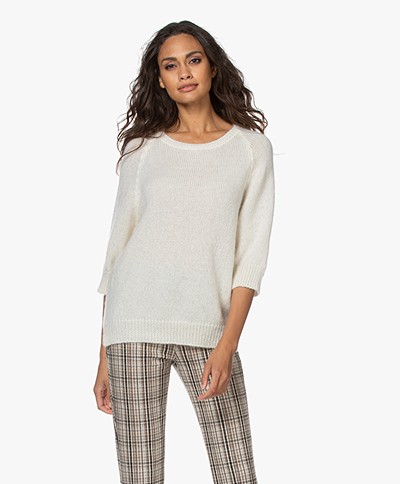 Sibin/Linnebjerg Rosie Mohair Blend Sweater - Off-white