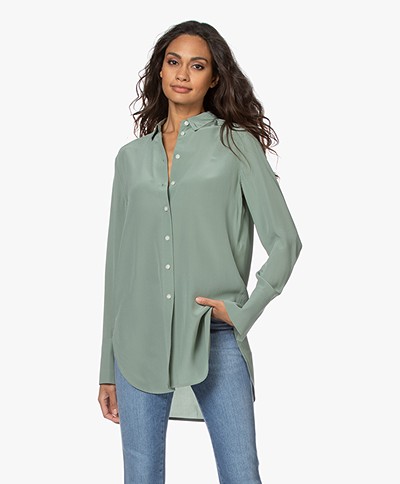 By Malene Birger Cologne Zijden Blouse - Lily Pad Groen