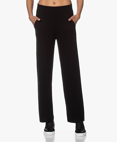 Repeat Knitted Wool and Cashmere Pants - Black