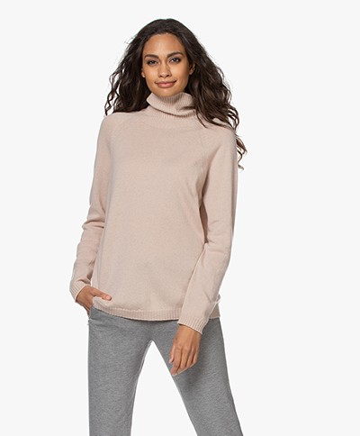 LaSalle Pure Cashmere Turtleneck Sweater - Cipria
