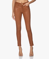 FRAME Le High Skinny Leather Pants - Tobacco 