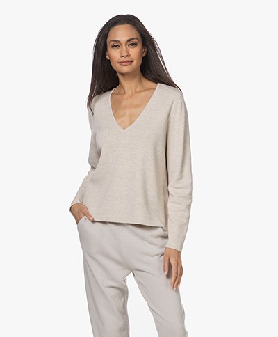 Sibin/Linnebjerg Delia Merino Blend V-neck Sweater - Kit