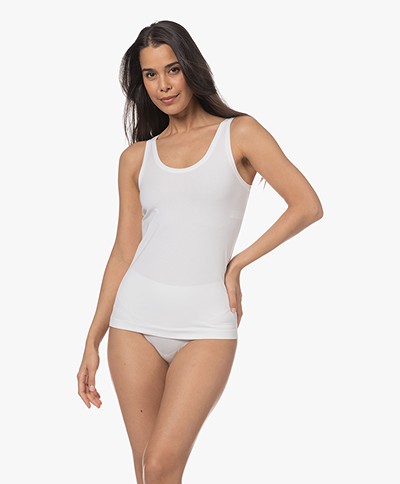 SPANX® Cotton Control Light Shaping Tank Top - White