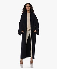 extreme cashmere N°325 Anne Cashmere Blend Maxi Cardigan - Navy