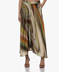 DIEGA Jacinto Satin Maxi Skirt - Multicolored