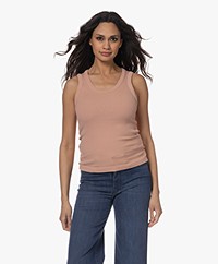 AGOLDE Poppy Lyocell blend Tank Top with Round Neck - Pink Salt