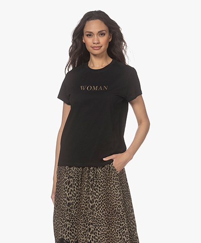 Zadig & Voltaire Zoe Citation Woman T-shirt - Zwart