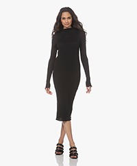 Filippa K Zola Ribbed Jersey Midi Dress - Black