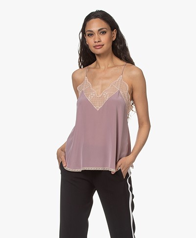 Zadig & Voltaire Christy Silk Camisole - Parme