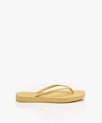 Sleepers Tapered Natural Rubber Flip Flops - Mellow Yellow