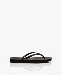 Sleepers Tapered Natural Rubber Flip Flops - Black
