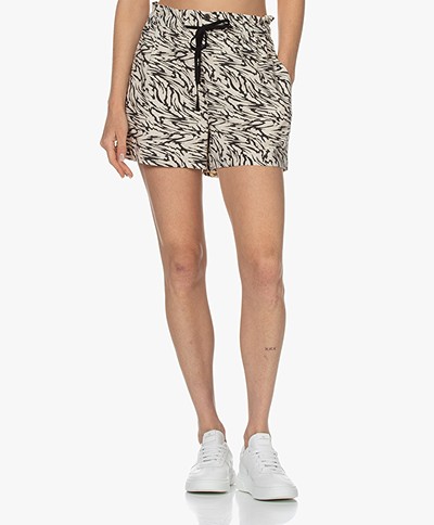 Rails Samara Tiger Pattern Shorts - Ivory/Black