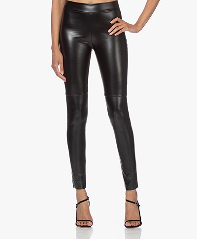 Wolford Estella Faux Leather Leggings, White Leather Tights