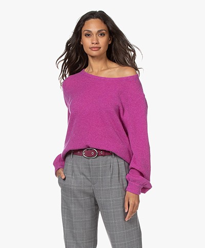 American Vintage Razpark Wool Blend Sweater - Indian Pink Melange