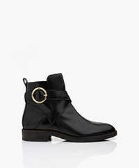 See by Chloé Leather Ankle Boots - Black