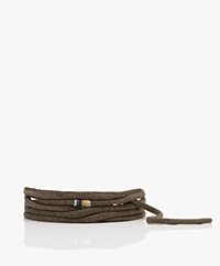 extreme cashmere N°242 Cord Cashmere Knitted Belt - Laurier