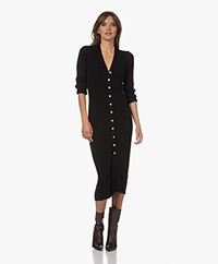 Rails Lorraine Ribbed Cotton-Silk Blend Dress - Black