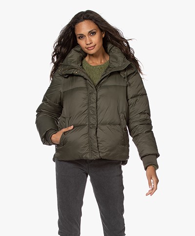 by-bar Jackie Short Recycled Puffer Coat - Forest Night