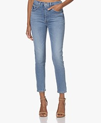 RE/DONE 90s High Rise Ankle Crop Jeans - Light Stone