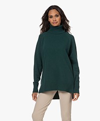 Woman by Earn Annet Merino and Cashmere Turtleneck Sweater - Dark Green