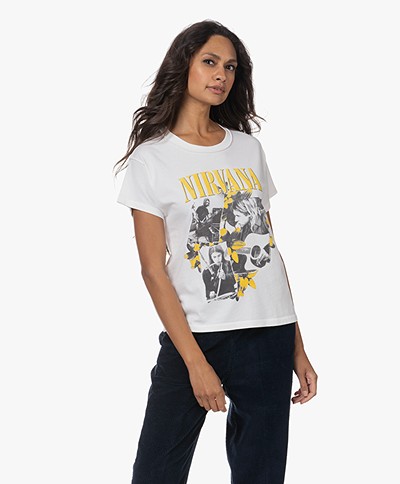 Daydreamer Nirvana Collage Reverse GF T-shirt - Vintage White
