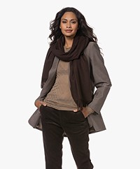 Filippa K Gerecyclede Cashmeremix Sjaal - Dark Chocolate