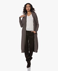 Sibin/Linnebjerg Simone Merino Long Open Cardigan - Coffee
