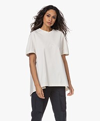 Woman by Earn Sofie A-lijn T-shirt met Splitten - Off-white