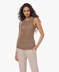 GAI+LISVA Alberte Wolmix Top - Wood Smoke