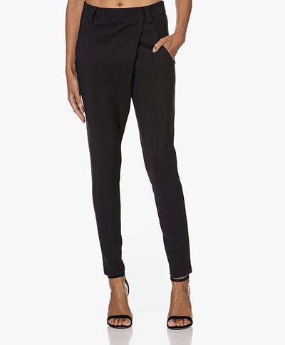 Woman By Earn Earn Bonded Tech Jersey Pants - Black