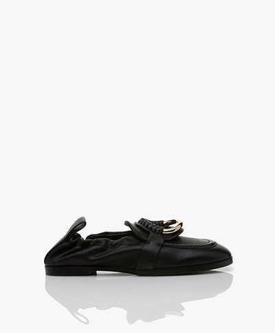 See by Chloé Hana Leather Loafers - Black