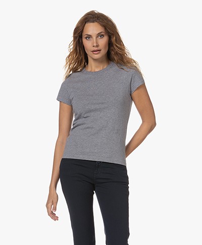 Closed Crewneck Biologisch Katoenen T-shirt - Grey Heather Melange 