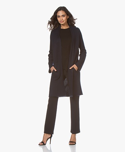 Repeat Luxury Pure Cashmere Cardigan - Navy