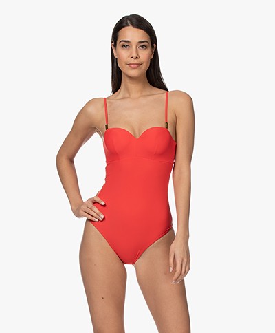 Calvin Klein Structured Bandeau Swimsuit - High Risk