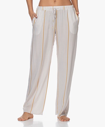 HANRO Sleep & Lounge Printed Pants - Safari Stripe 