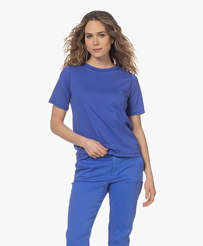 Josephine & Co Mare Garment-dyed Modalmix T-shirt - Ocean Blue