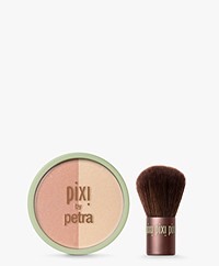 Pixi Beauty Blush Duo + Kabuki - Peach/Honey