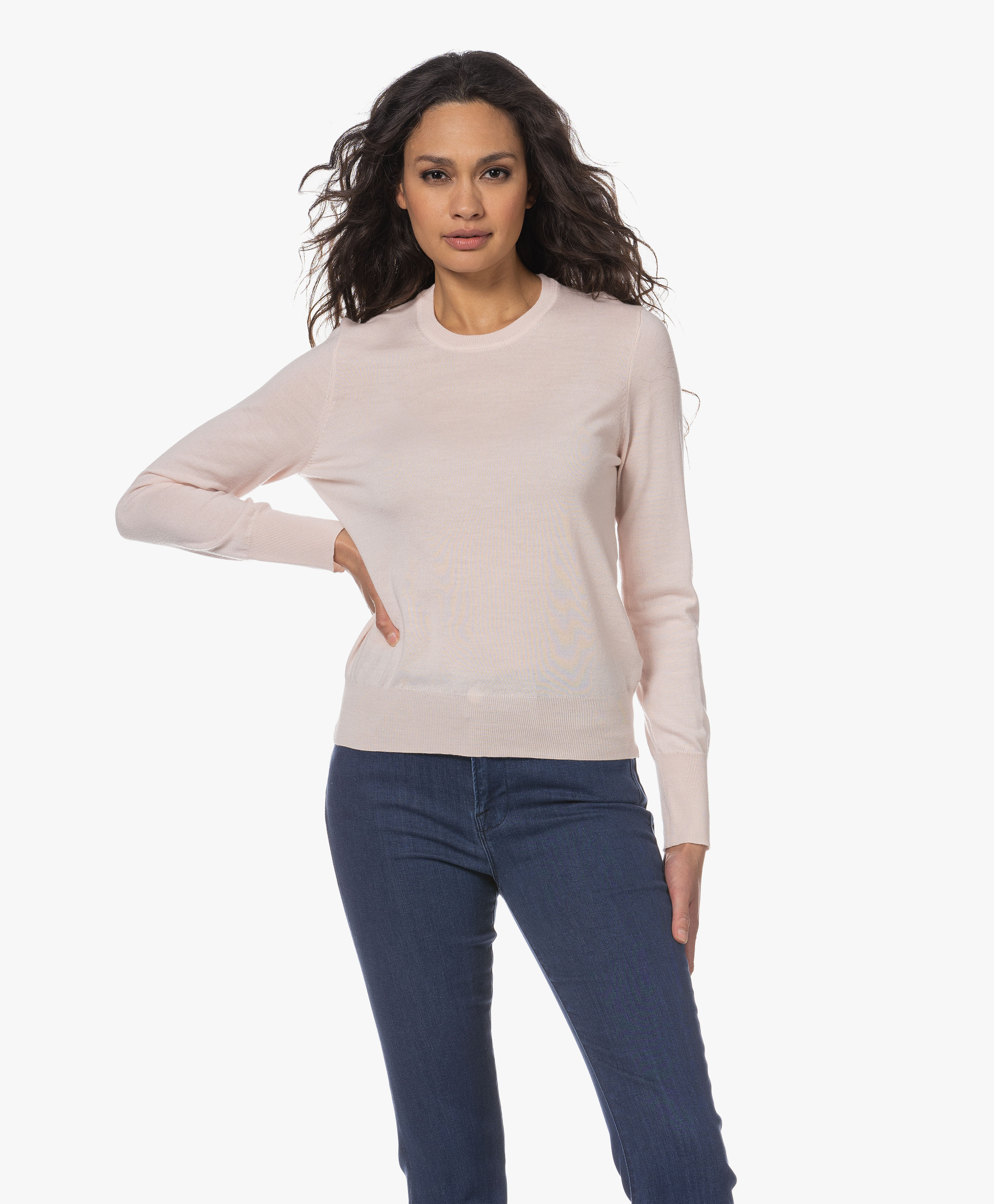 Filippa K Merino R-neck Sweater - Pale Rose 28920 9540 - pale