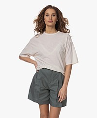 Drykorn Lilani Loose-fit T-shirt - Ecru