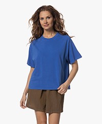 XÍRENA Palmer Katoenen T-shirt - Bluette