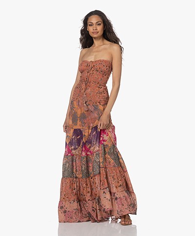 Mes Demoiselles Bellina Strapless Tiered Dress - Multicolor