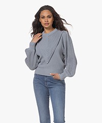 IRO Anyah Cotton-linen Blend Sweater - Storm Blue
