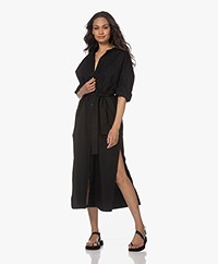 Róhe Tiga Oversized Cotton Shirt Dress - Black